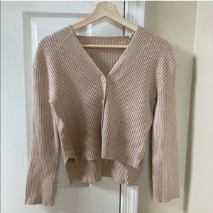 Tan cardigan